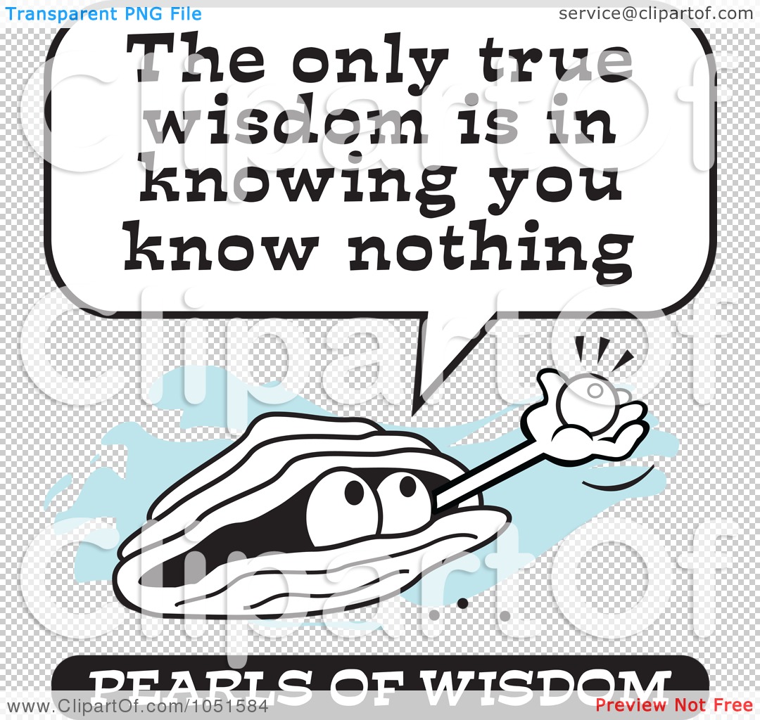 Free Vector Clip Art Illustration Of A Wise Pearl Of Wisdom Saying