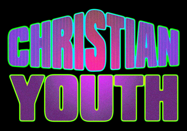Illustration  Christian Youth Design In Purple Blue Black