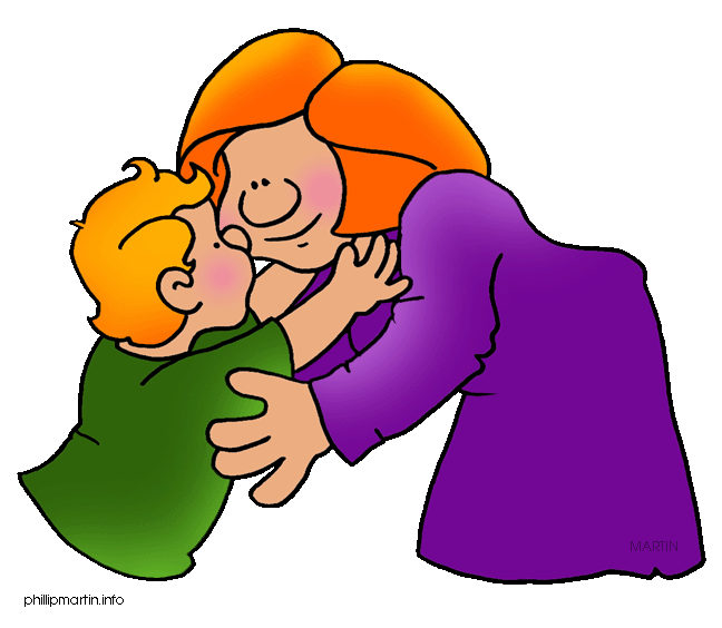 Mommy Clipart Valentine Kiss Mother Gif