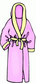 Robe Clipart Bathrobe Pink Gif