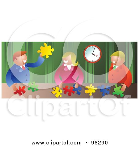 Royalty Free  Rf  Clipart Illustration Of A Business Team Celebrating