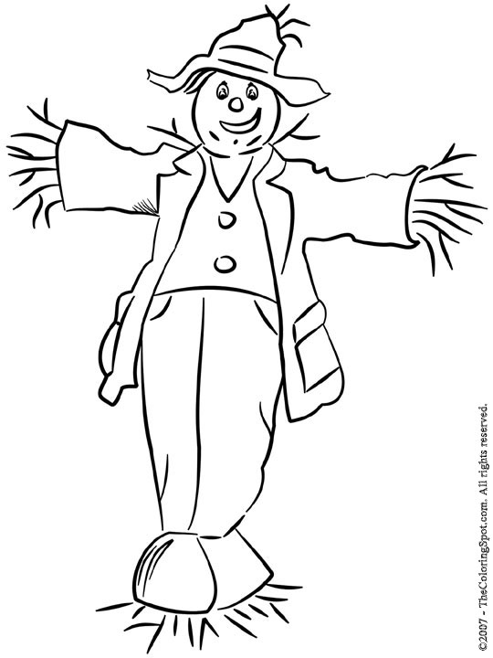 Scarecrow 2   Free Printable Coloring Pages For Kids   Light Up Your    
