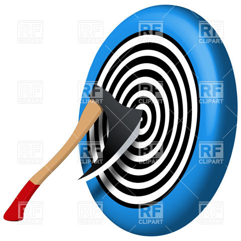 Target Against White Background Download Royalty Free Vector Clipart