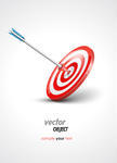 Target And Arrow Vector Illustration Target With Arrow Target With