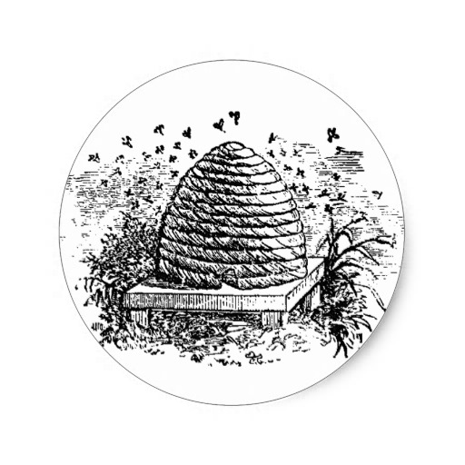 Vintage Beehive Honey Bees Beekeeping Stickers   Zazzle