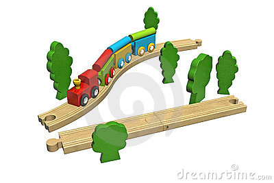 Wooden Toy Train Set  Royalty Free Stock Photography   Image  19001987