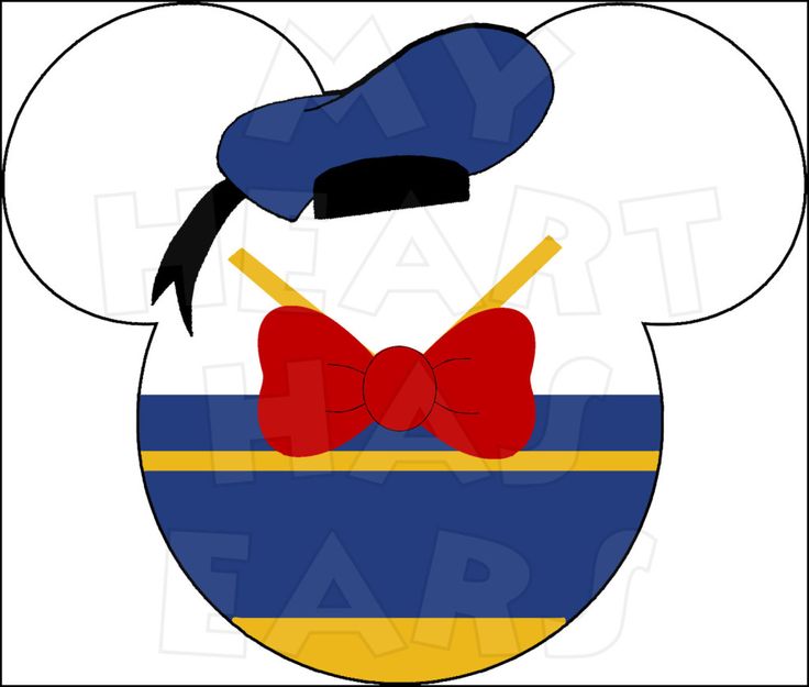     As Donald Duck Instant Download Digital Clip Art    My Heart Has Ears