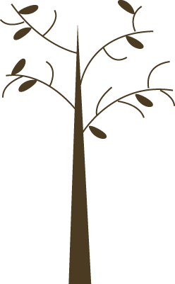 Bare Tree Clip Art Image   Brown Bare Tree With Brown Leaves