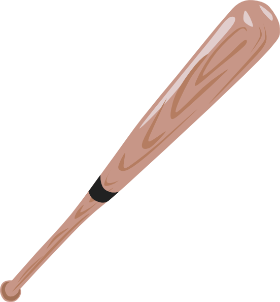 Baseball Bat 2 Clip Art At Clker Com   Vector Clip Art Online Royalty