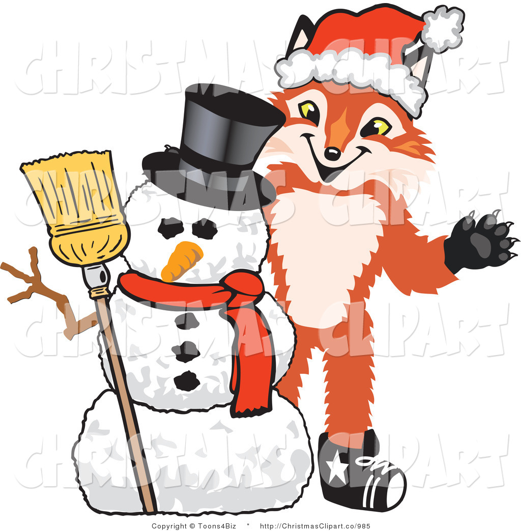 Character With A Snowman On Christmas Christmas Clip Art Toons4biz