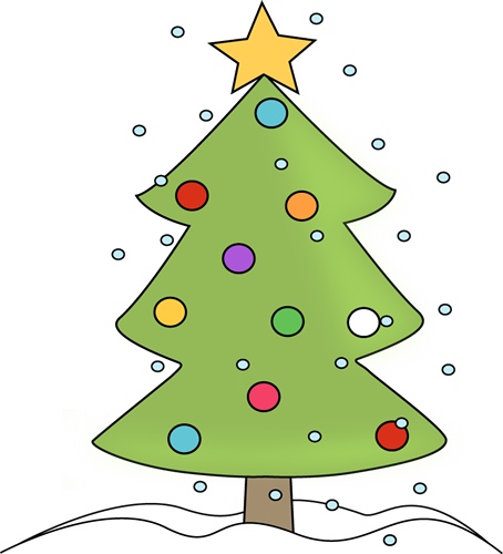 Christmas Tree In The Snow Clip Art   Christmas Tree In The Snow Image