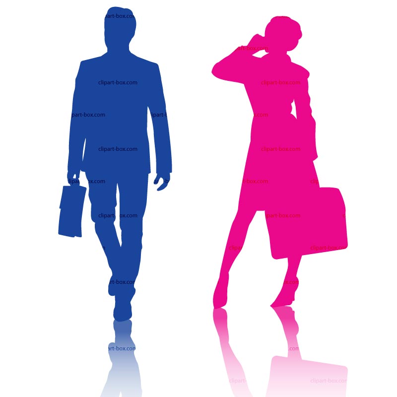 Clipart Business Man Woman   Royalty Free Vector Design