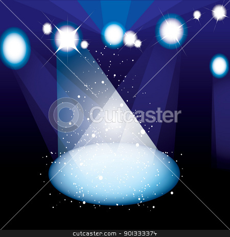 Concert Spotlight Stage Stock Vector Clipart Concert Or Play Stage    