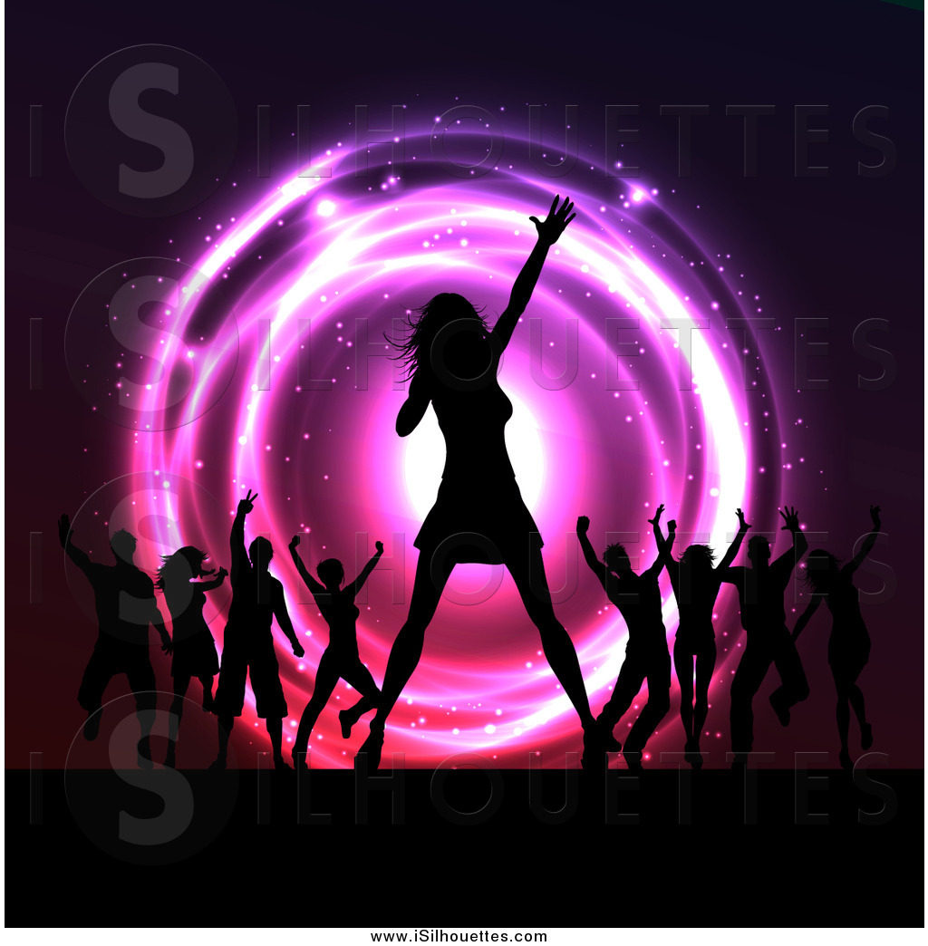Concert Stage Clipart Clipart Of A Silhouetted