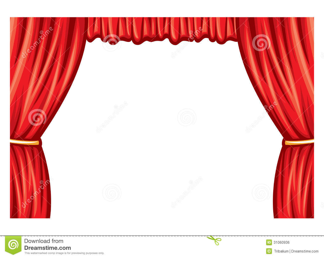 Concert Stage Clipart Curtain To Theater Stage 