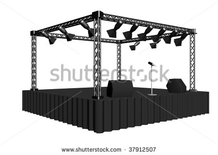 Concert Stage  The White Background Can Be Completely Replaced    
