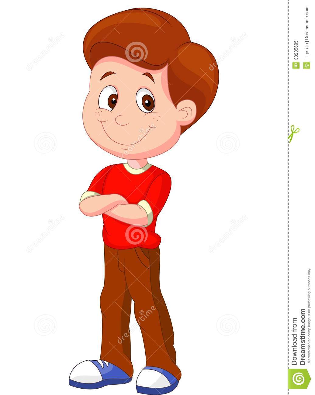 Cute Boy Cartoon Standing Royalty Free Stock Photo   Image  33235685