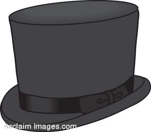 Description  Clipart Picture Of A Black Top Hat  Clipart Illustration