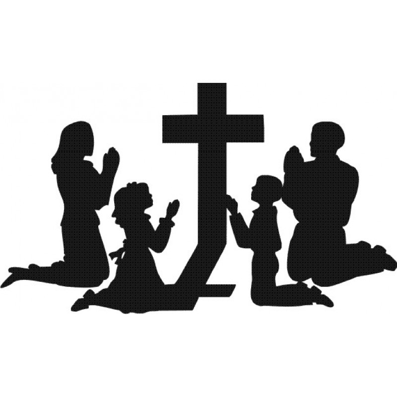 Family Praying Clipart Family Praying Decal