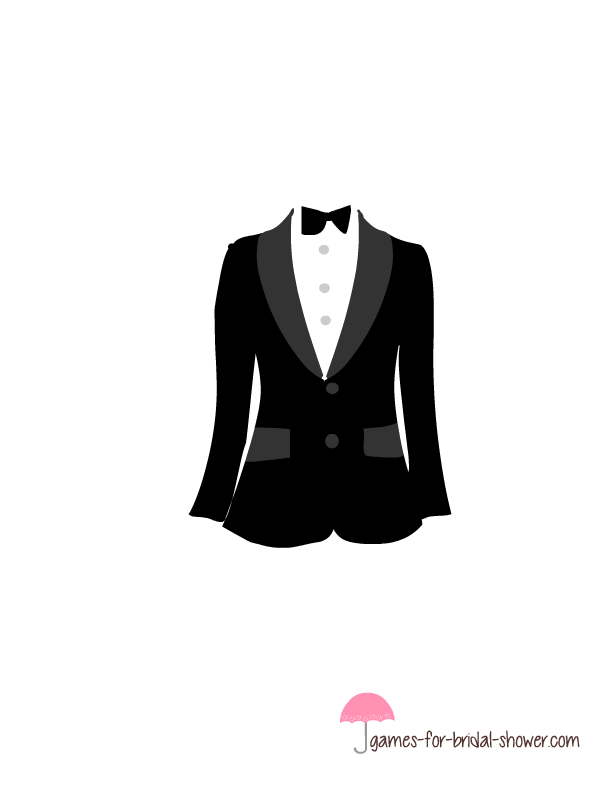 Has The Groom Printable Tuxedo Clipart Template Pictures