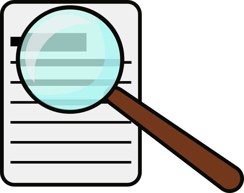 Magnifying Glass By Mcol   Magnifying Glass Over A Document Icon