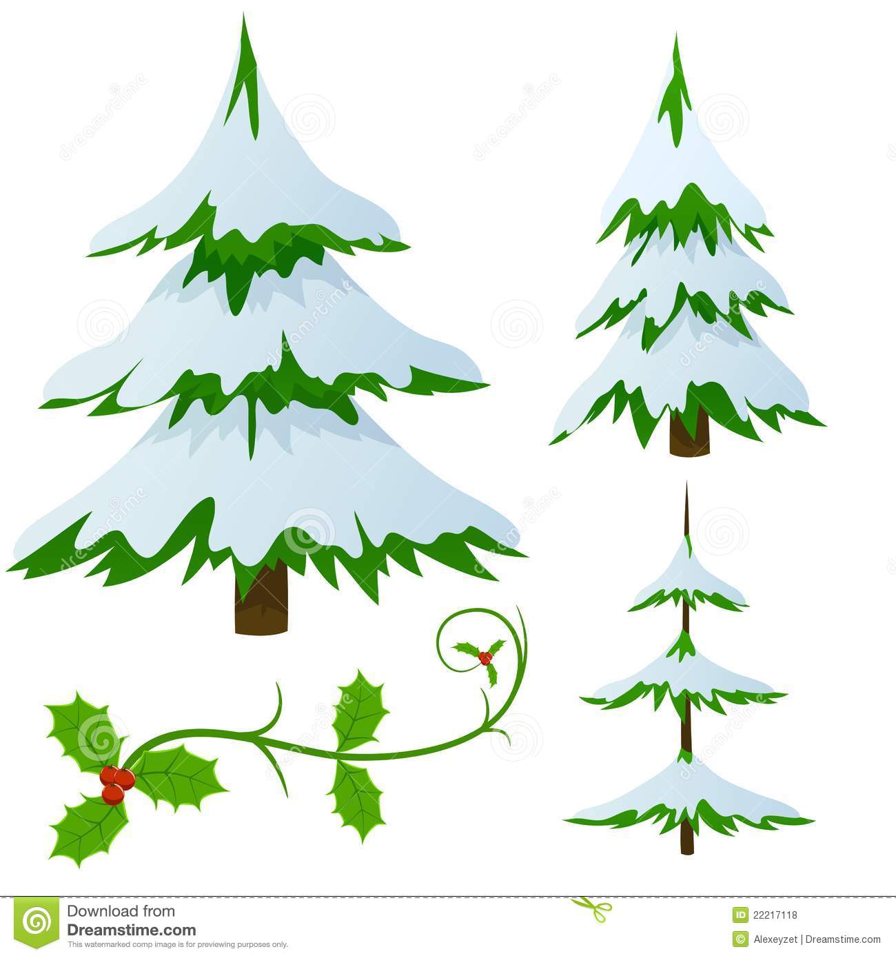 Snow Christmas Tree Clipart Christmas Tree