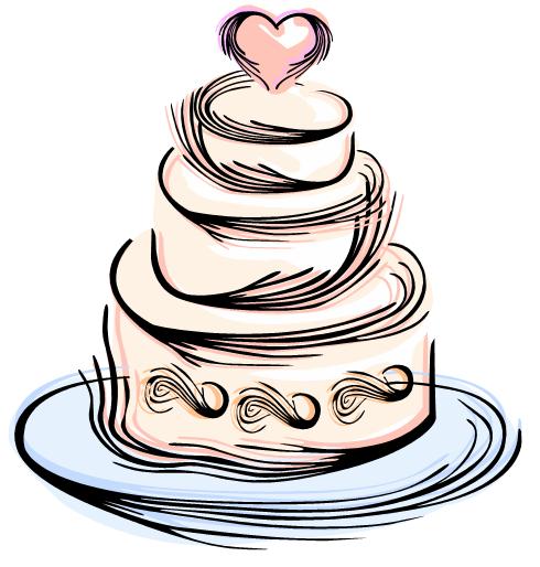 And White Wedding Cake Clip Art Black And White Wedding Dress Clipart