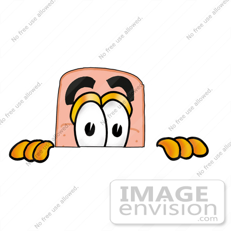 Art Graphic Of A Bandaid Bandage Cartoon Character Peeking Over A