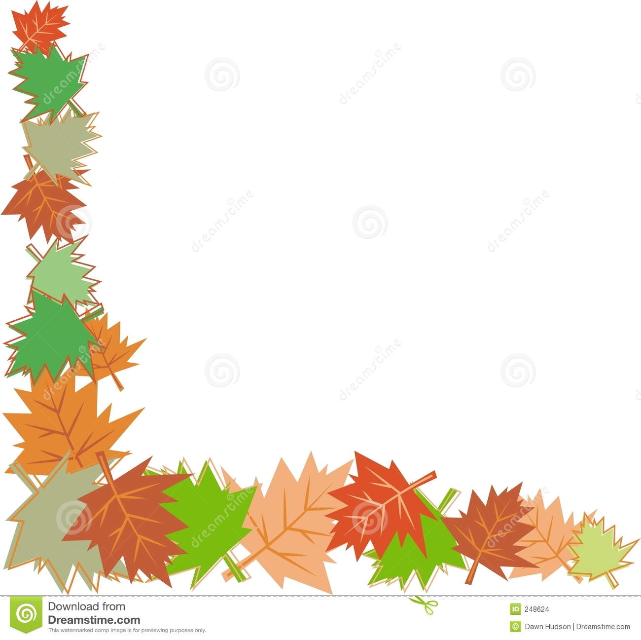 Autumn Leaves Border Clipart Fall Leaves Border Stock