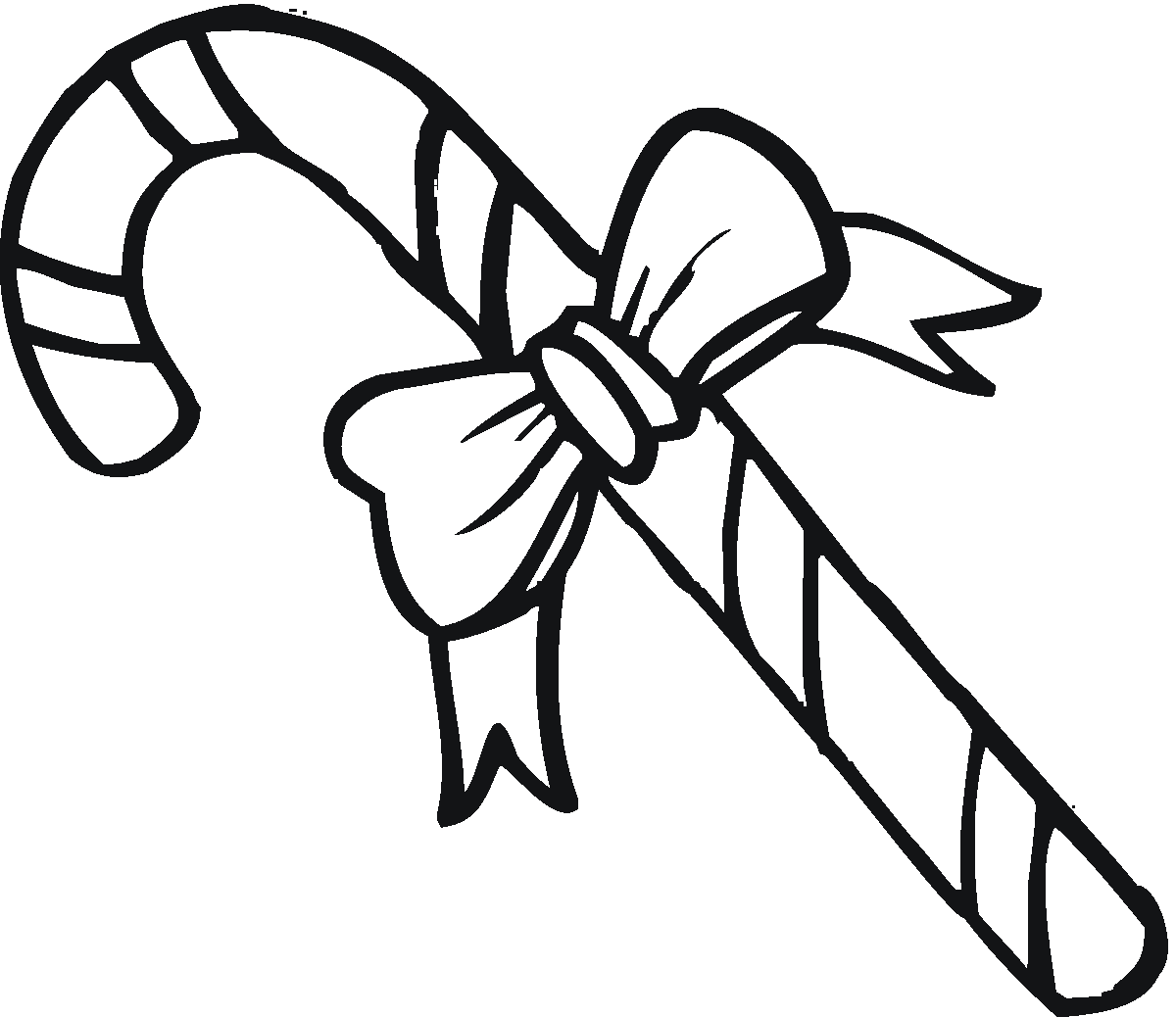 Beautiful Christmas Candy Cane Stick Decoration Ideas Coloring Page