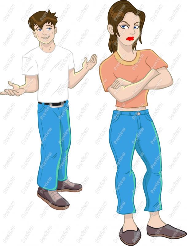 Clip Art Upset Red Faced Woman   