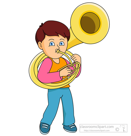 Com   Musical Instruments Clipart   Boy Playing Tuba 814