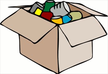 Free Cardboard Box With Empty Cans Clipart   Free Clipart Graphics