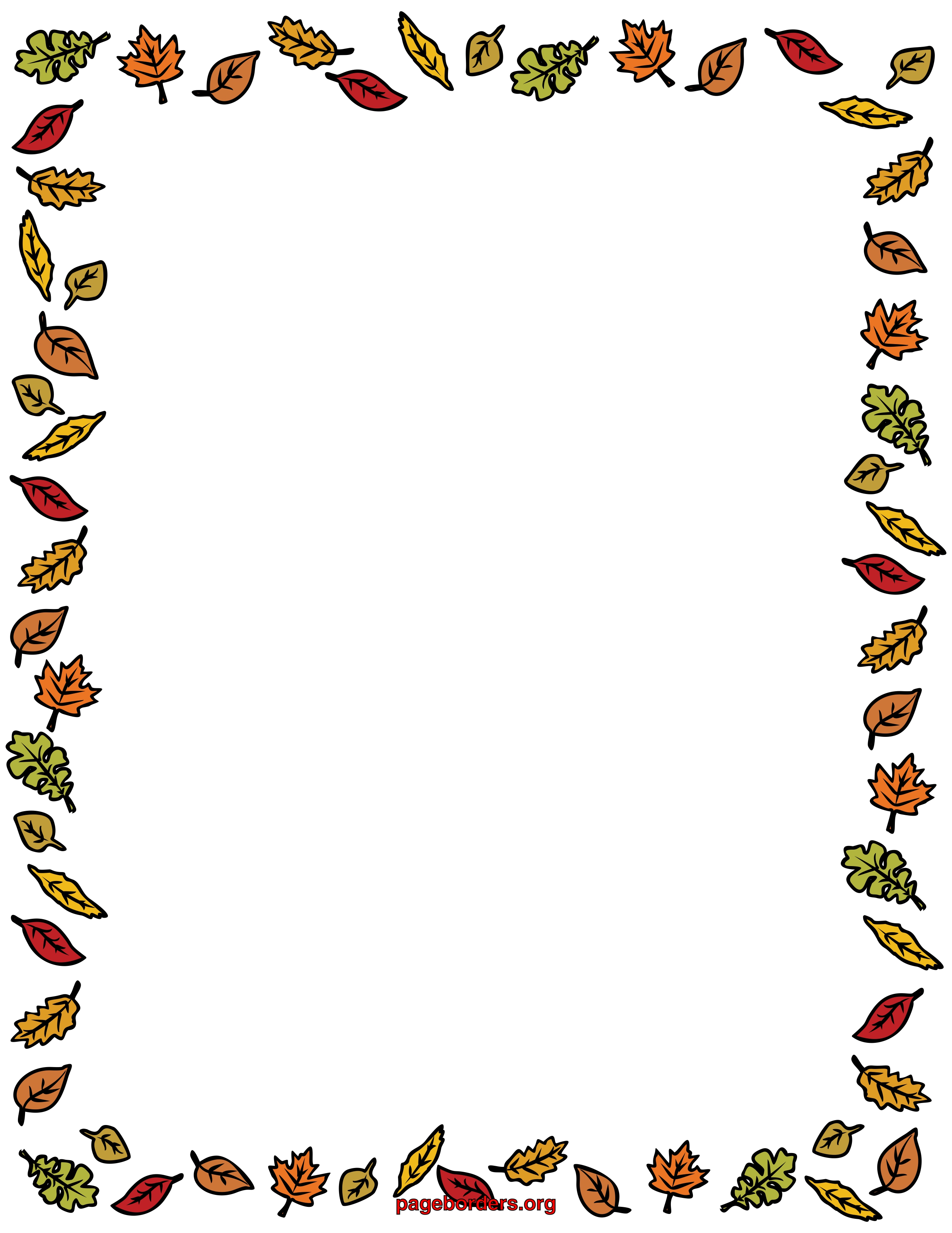 Free Coloring Pages Of Autumn Border