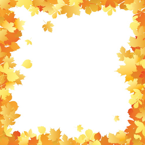 Free Paintings Images On Autumn Leaves Frame In Different Color Tints