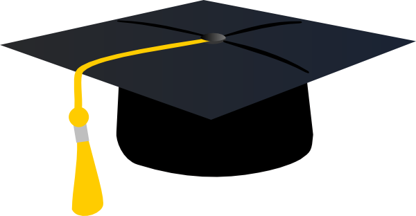 Graduation Hat With Yellow Tassle Clip Art At Clker Com   Vector Clip