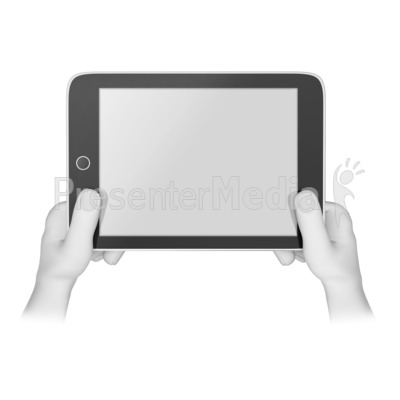 Holding Tablet   Signs And Symbols   Great Clipart For Presentations    