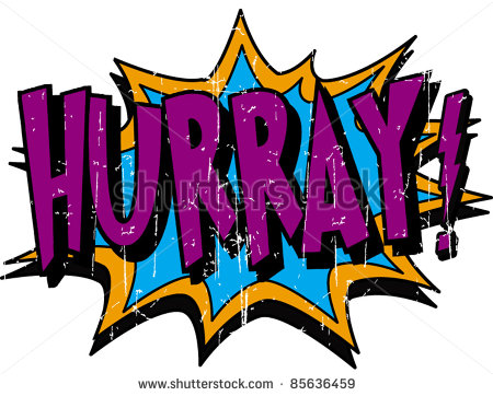Hurray Stock Vector Illustration 85636459   Shutterstock