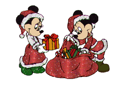Mickey Minnie Mouse Christmas Glitter Gif