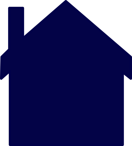 Navy Blue House Clip Art