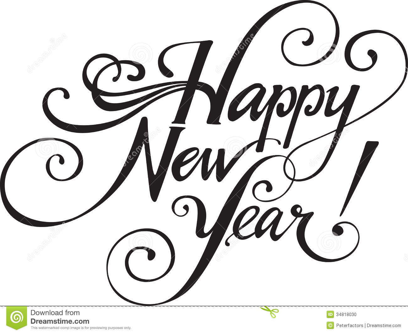New Years 2014 Clip Art Black And White New Year 2014 Clip Art