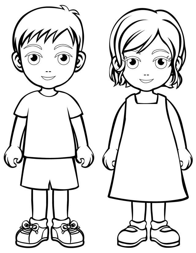 Parenting Slideshow 508 People And Places Coloring Pages Boy And Girl