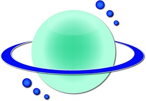 Planet Clipart Image   Ringed Planet Like Saturn Logo Element