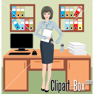 Related Girl In Office Cliparts