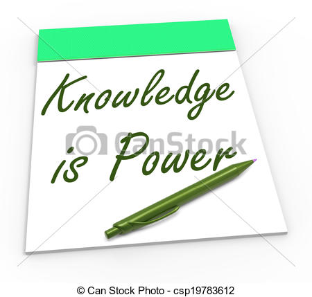 Stock Illustration   Knowledge Is Power Shows Abilities Or Knowing