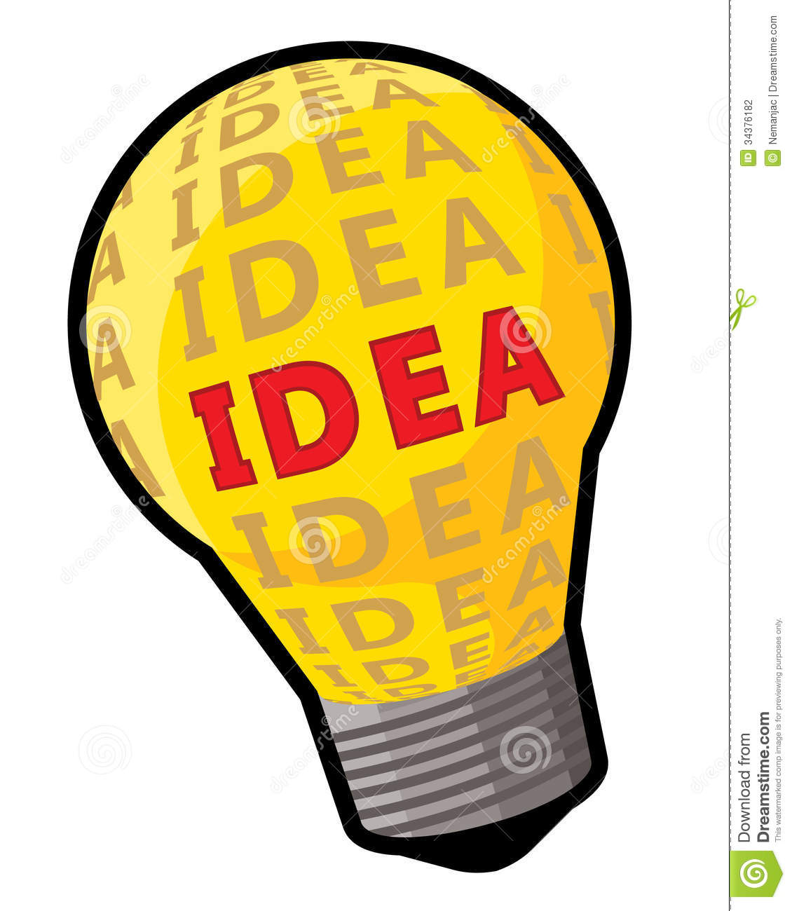 Thinking Light Bulb Clip Art Idea Bulb Concept Light Word 34376182 Jpg