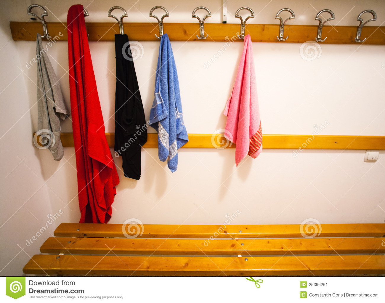 Towels In Changing Room Stock Image   Image  25396261