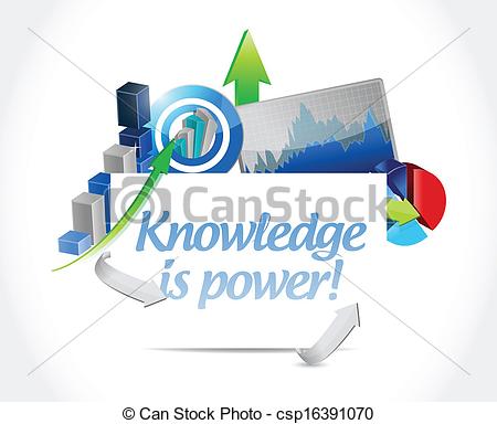 Vector   Business Knowledge Is Power Concept Illustration   Stock