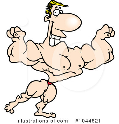 Bodybuilder Clipart  1044621 By Ron Leishman   Royalty Free  Rf  Stock