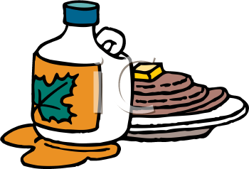 Clipart Picture Of Pancakes With A Bottle Of Syrup   Foodclipart Com